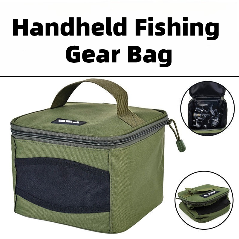Fishing Hook Size - Borsa da Pesca in Tessuto Oxford,